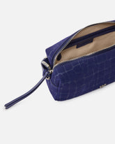 Medium crossbody bowler bag in crocodile-print leather - | Pinko