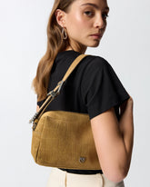 Borsa bauletto a tracolla media in pelle stampa coccodrillo - | Pinko