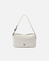 Medium crossbody bowler bag in crocodile-print leather - | Pinko