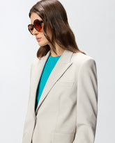 Blazer fluido con spacco posteriore - | Pinko