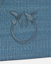 Pochette in rafia con logo Love Birds - | Pinko