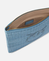 Pochette in rafia con logo Love Birds - | Pinko