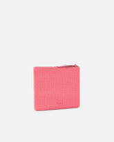 Raffia clutch with Love Birds logo - | Pinko