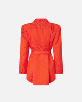 Giacca kimono in jacquard floreale - | Pinko