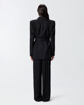 Giacca kimono in jacquard floreale - | Pinko