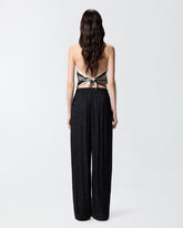 Pantaloni in jacquard floreale - | Pinko