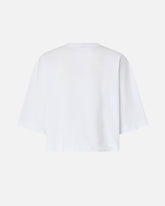 Cropped T-shirt with Love Birds embroidery - | Pinko
