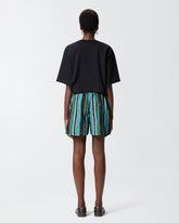 Cropped T-shirt with Love Birds embroidery - | Pinko