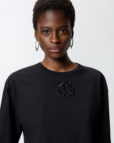 T-shirt cropped à broderie Love Birds - | Pinko