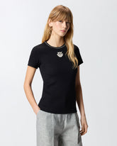 T-shirt a costine con ricamo Love Birds - | Pinko