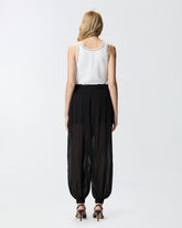 Ribbed vest top with Love Birds embroidery - | Pinko