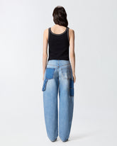 Ribbed vest top with Love Birds embroidery - | Pinko