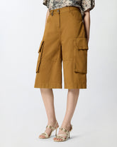 Cargo Bermuda shorts with rivets - | Pinko