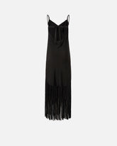 Abito lungo sottoveste con frange - | Pinko