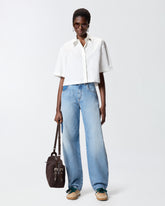 Camicia cropped con dettagli metallici - | Pinko