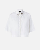 Camicia cropped con dettagli metallici - | Pinko