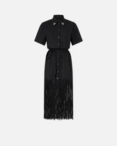 Langes Blusenkleid mit Fransen und Metalldetails - | Pinko