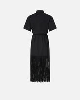 Langes Blusenkleid mit Fransen und Metalldetails - | Pinko