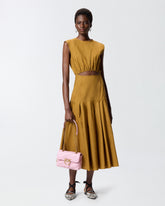 Robe midi plissée sans manches à découpe - | Pinko