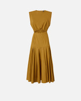 Robe midi plissée sans manches à découpe - | Pinko