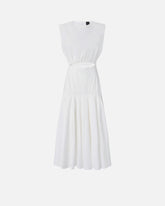 Abito midi smanicato con pieghe e cut-out - | Pinko
