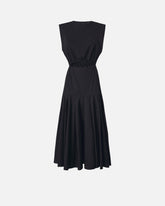 Abito midi smanicato con pieghe e cut-out - | Pinko