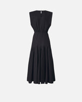 Abito midi smanicato con pieghe e cut-out - | Pinko