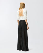 Blusa cropped con schiena scoperta - | Pinko