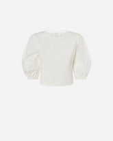 Blusa cropped con schiena scoperta - | Pinko