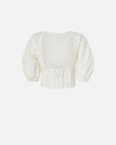 Blusa cropped con schiena scoperta - | Pinko