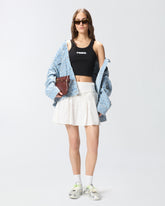 Gonna corta con arricci e coulisse - | Pinko