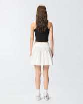 Falda corta con frunces y cordón ajustable - | Pinko