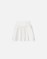Falda corta con frunces y cordón ajustable - | Pinko