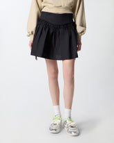 Short skirt with gathering and drawstring - | Pinko