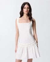 Robe courte froncée avec cordon de serrage - | Pinko
