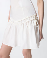 Robe courte froncée avec cordon de serrage - | Pinko