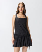 Robe courte froncée avec cordon de serrage - | Pinko