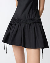 Robe courte froncée avec cordon de serrage - | Pinko