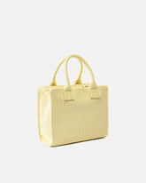 Borsa shopper piccola Beach in rafia con logo Love Birds - | Pinko