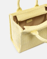 Beach small shopping tote in raffia with Love Birds logo - | Pinko