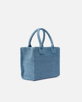 Beach small shopping tote in raffia with Love Birds logo - | Pinko