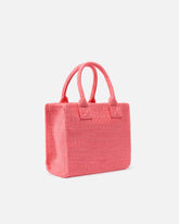 Borsa shopper piccola Beach in rafia con logo Love Birds - | Pinko