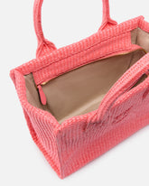 Borsa shopper piccola Beach in rafia con logo Love Birds - | Pinko
