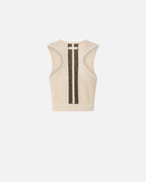 Crop top smanicato con bande sul retro - | Pinko