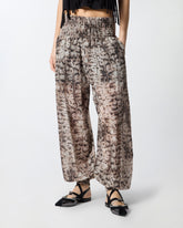 Pantaloni ampi con stampa snake - | Pinko