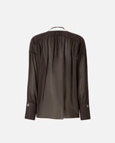 Blusa con scollo a V e arricci - | Pinko