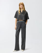 Pantalon en maille filet à sequins miroirs - | Pinko