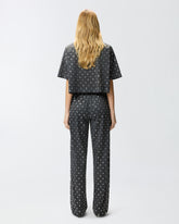 Pantalon en maille filet à sequins miroirs - | Pinko