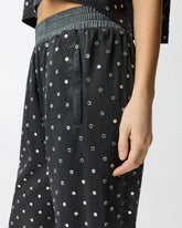 Pantalones de malla con detalles espejados - | Pinko