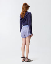 Mesh shorts with mirror detail - | Pinko